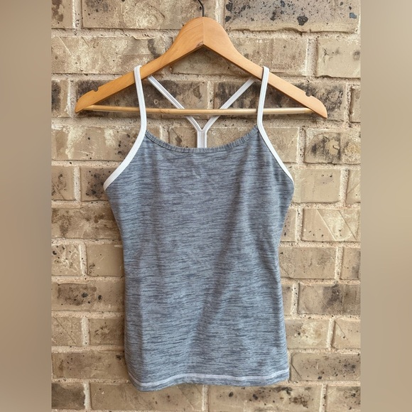 Lululemon Womens Size 6 Static Coal Static Wave Power Y Tank - Picture 1 of 8